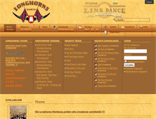 Tablet Screenshot of longhorns-hamburg.de